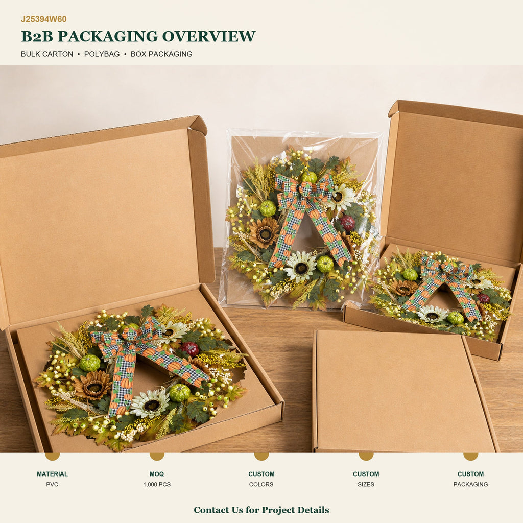J25394W60 image 4 - Autumn Harvest Wreath
