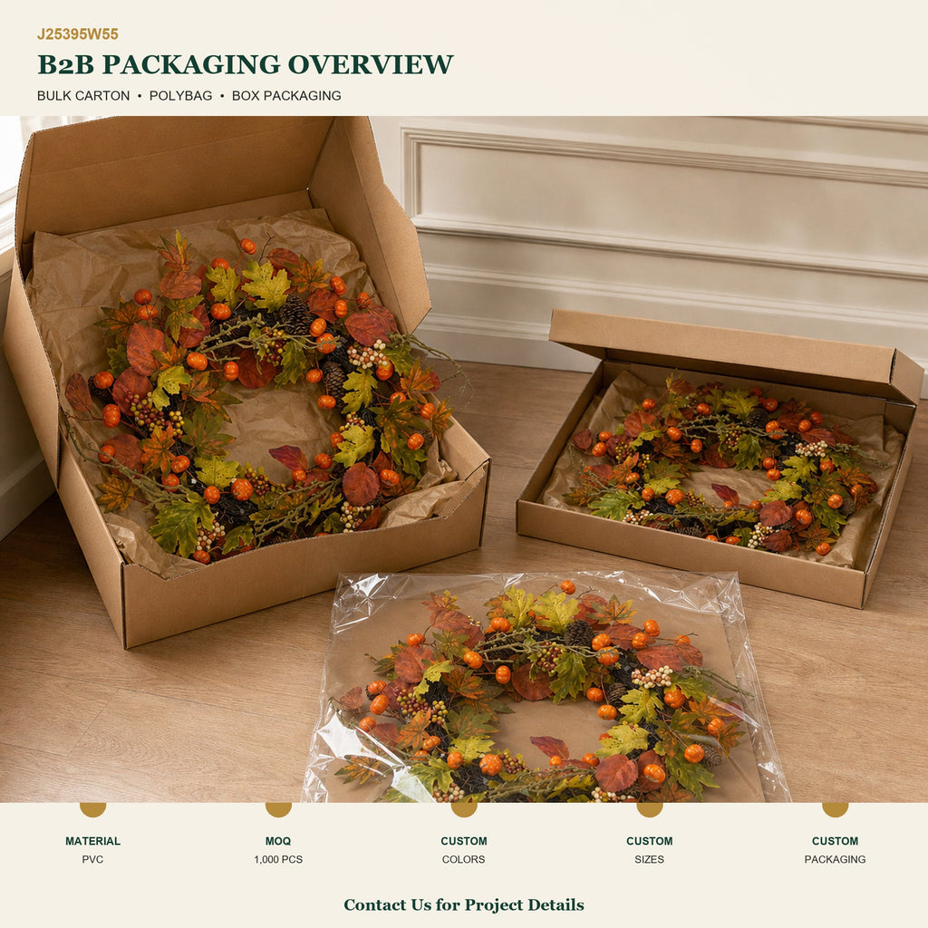 J25395W55 image 4 - Autumn Harvest Wreath