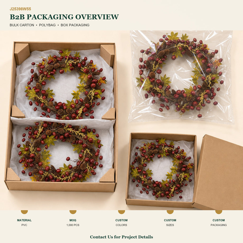 J25398W55 image 4 - Autumn Harvest Wreath