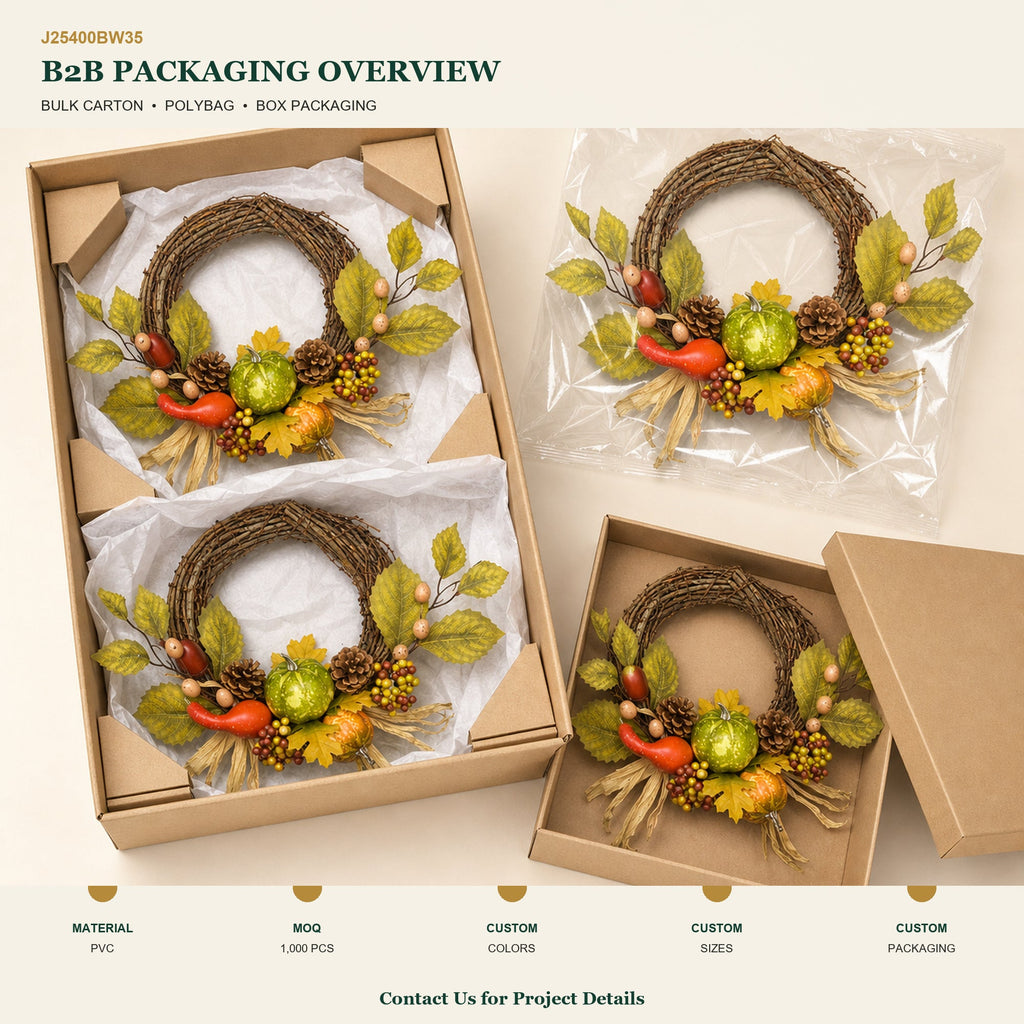 J25400BW35 image 4 - Autumn Harvest Wreath