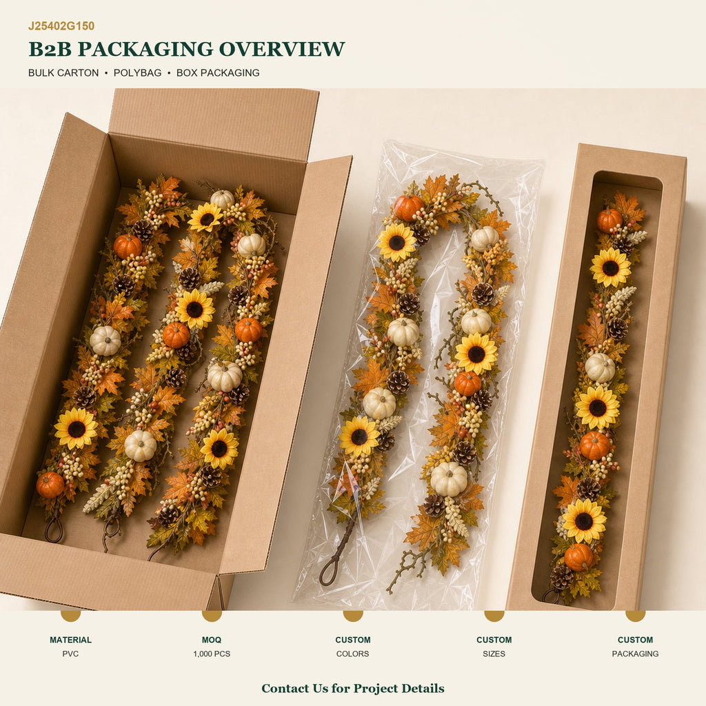 J25402G150 image 4 - Autumn Harvest Garland