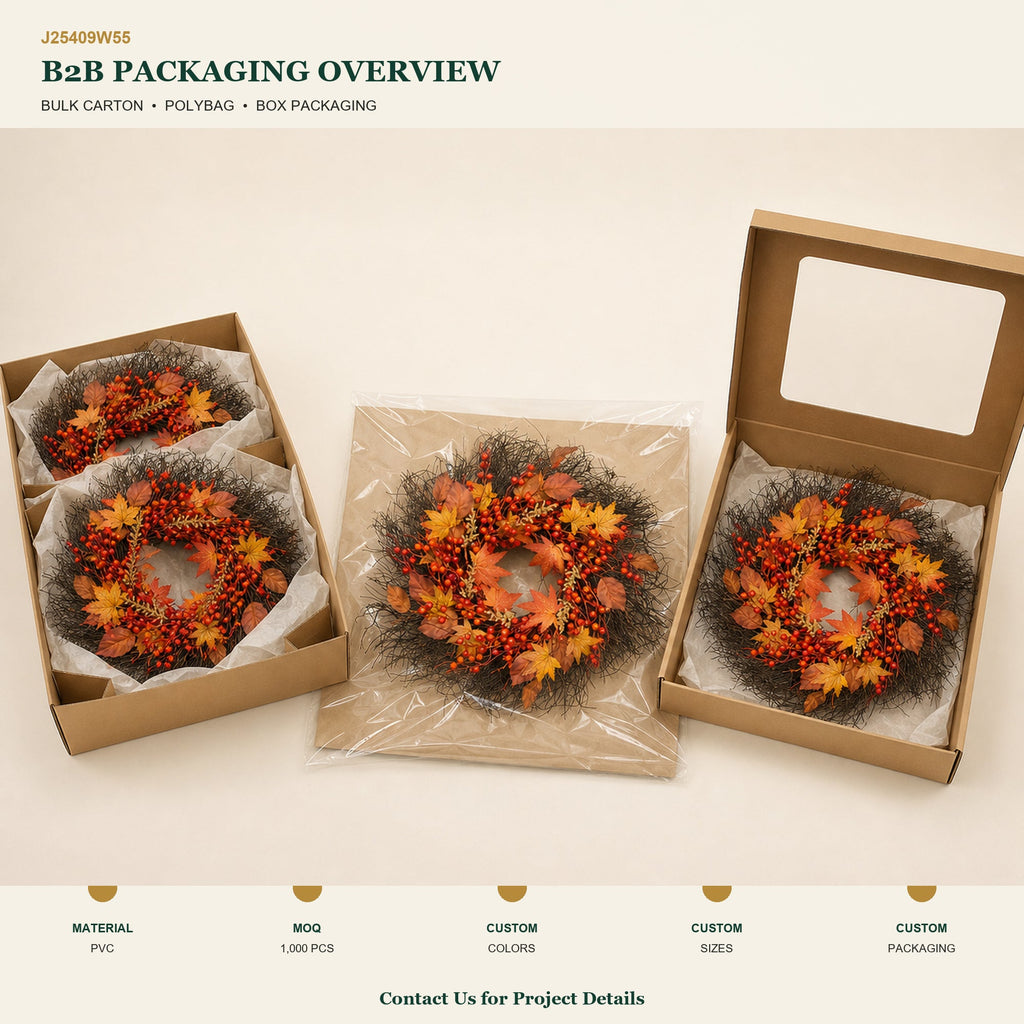 J25409W55 image 4 - Autumn Harvest Wreath