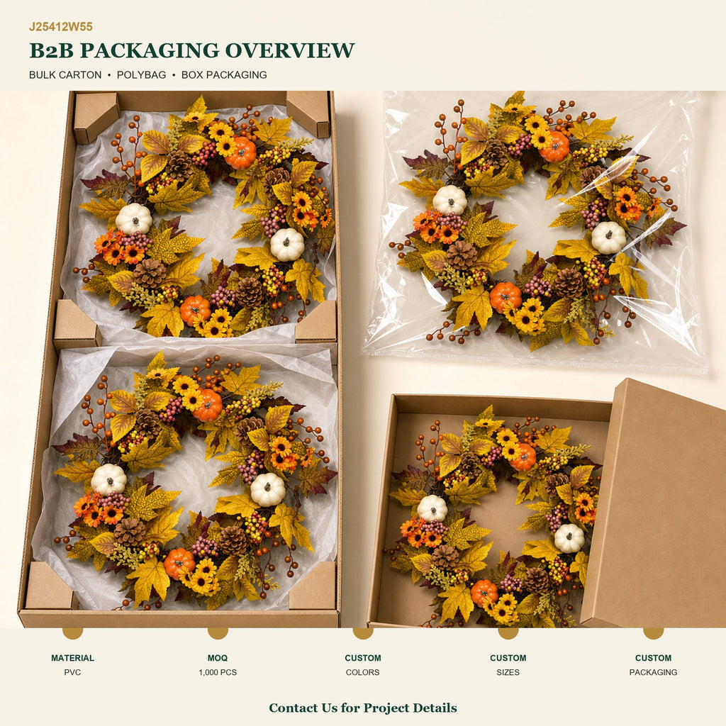 J25412W55 image 4 - Autumn Harvest Wreath