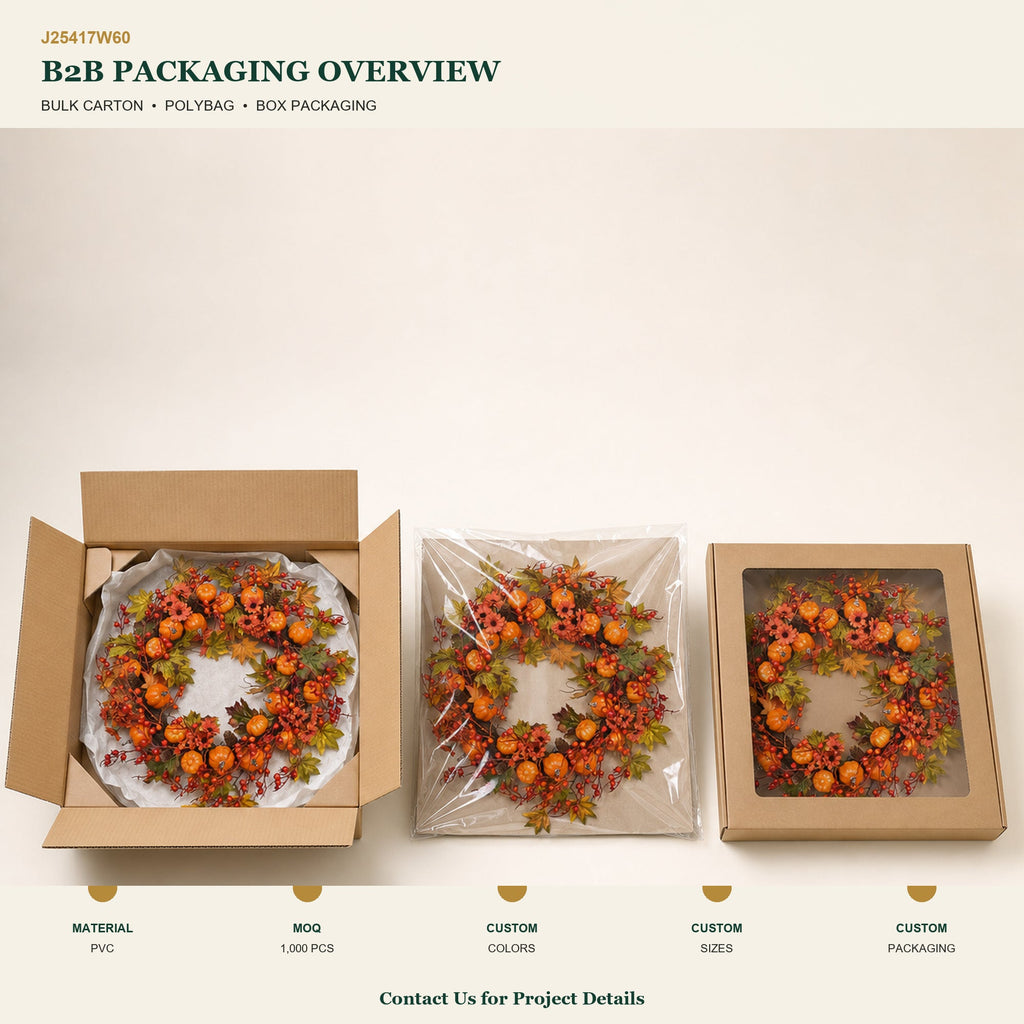 J25417W60 image 4 - Autumn Harvest Wreath