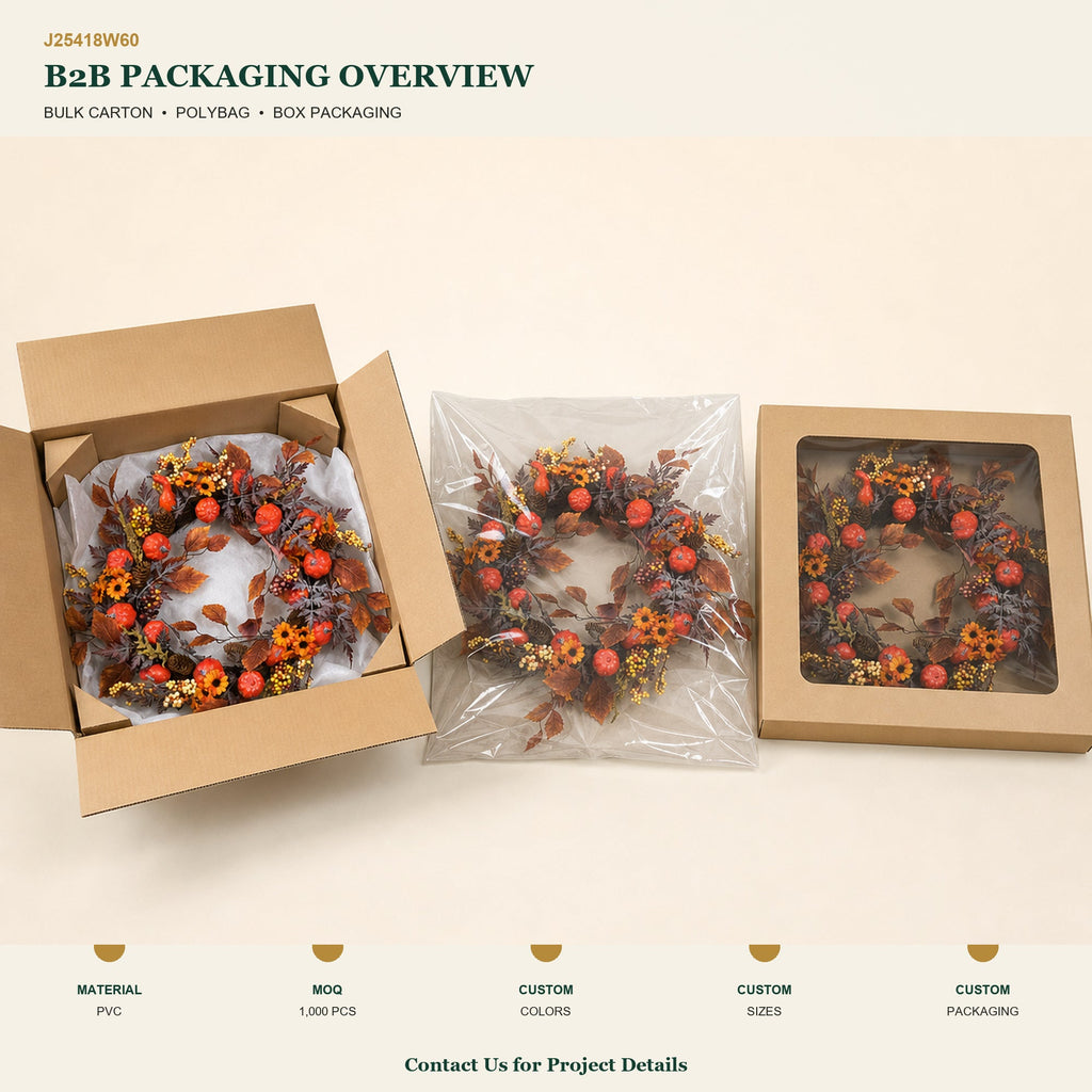J25418W60 image 4 - Autumn Harvest Wreath
