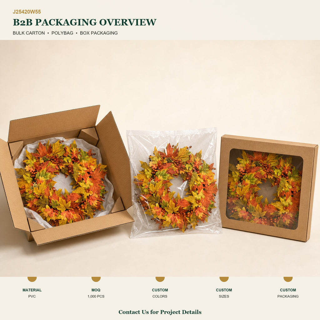 J25420W55 image 4 - Autumn Harvest Wreath