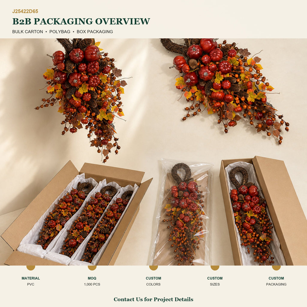 J25422D65 image 4 - Autumn Harvest Door Swag