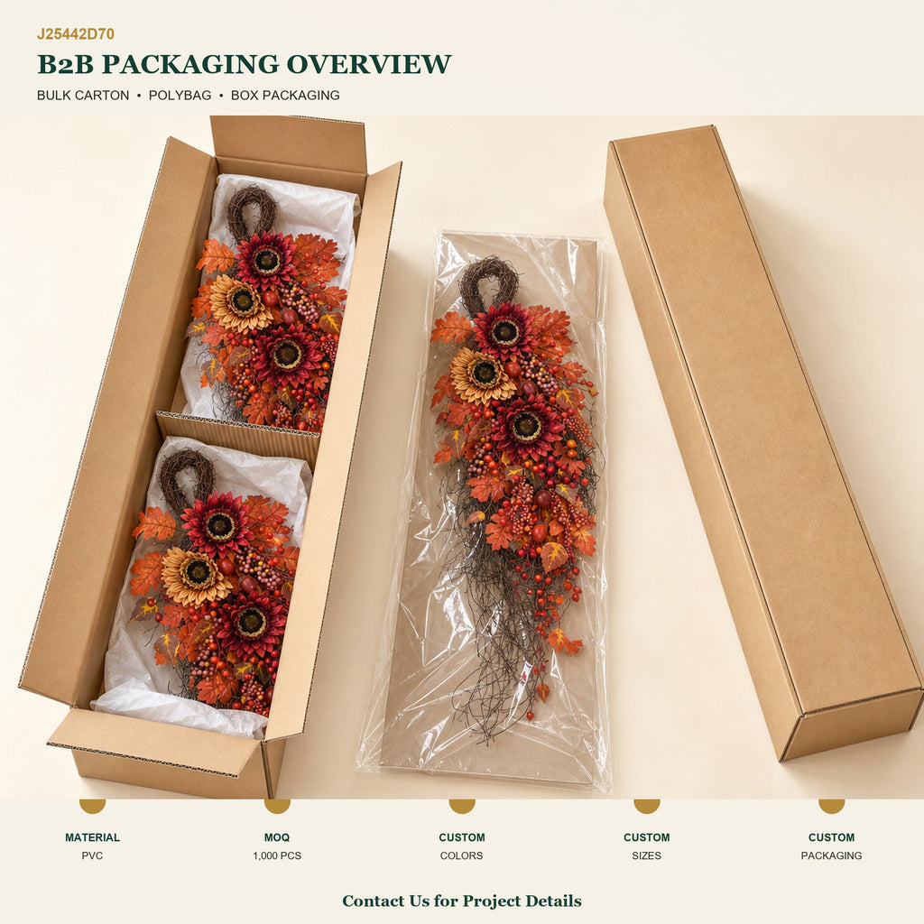 J25442D70 image 4 - Autumn Harvest Door Swag