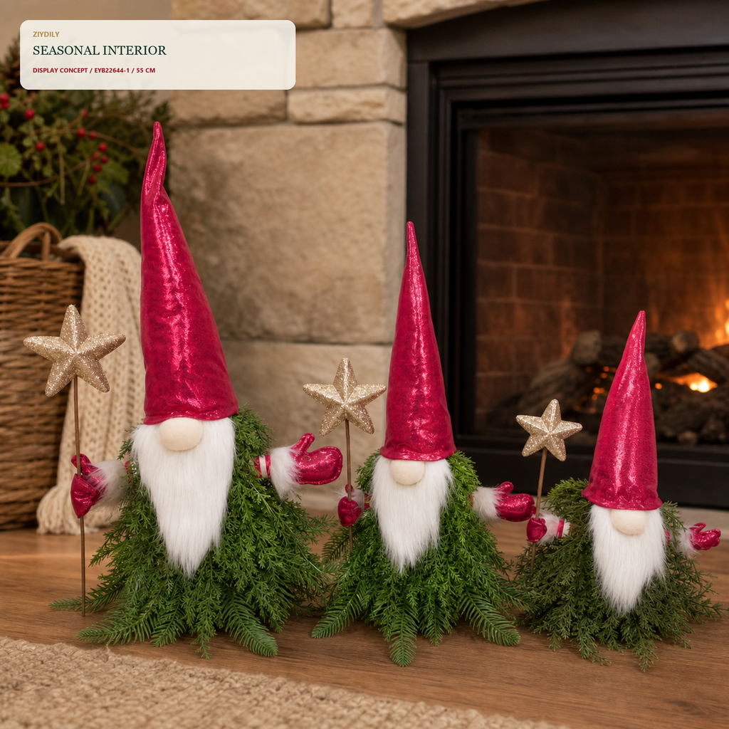 EYB22644 Christmas gnome fireplace and hearth application