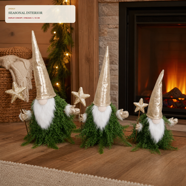 EYB22645 Christmas gnome fireplace and hearth application