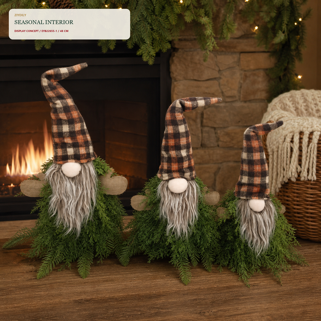 EYB22655 Christmas gnome fireplace and hearth application