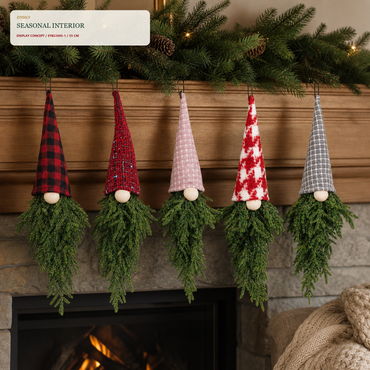 EYB22695 Christmas gnome fireplace and hearth application
