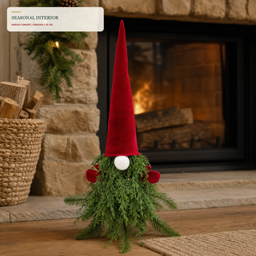 EYB22939 Christmas gnome fireplace and hearth application