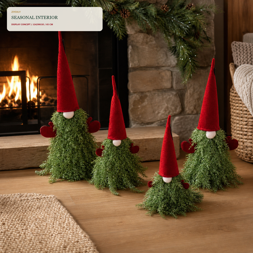 J24299C Christmas gnome fireplace and hearth application