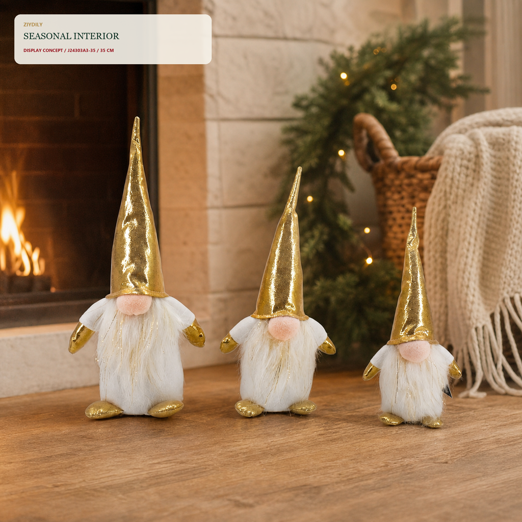 J24303A3 Christmas gnome fireplace and hearth application