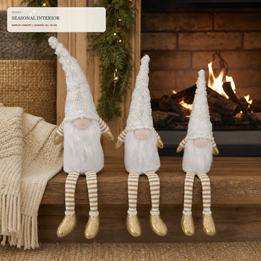 J24303B1 Christmas gnome fireplace and hearth application