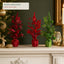 Wrapped-Base Christmas Berry Decorative Stem – 40 cm