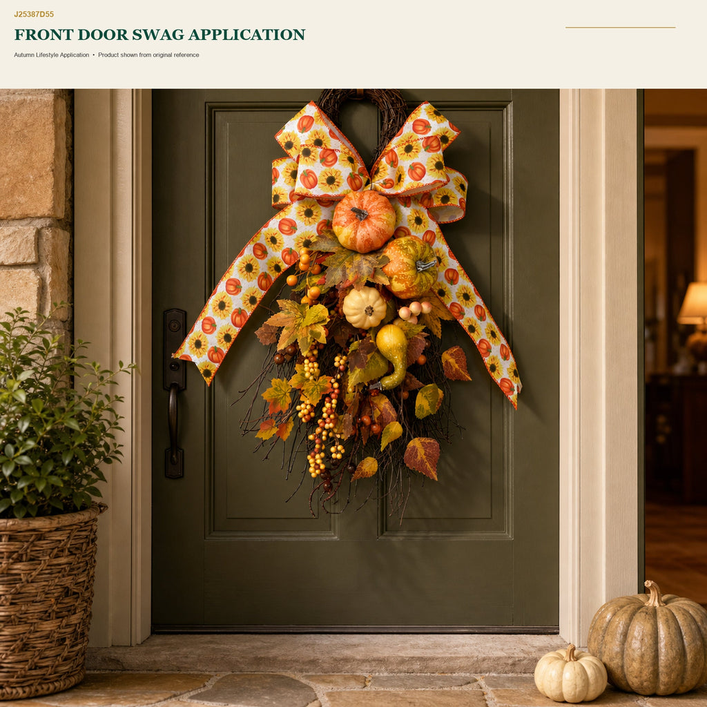 J25387D55 image 5 - Autumn Harvest Door Swag