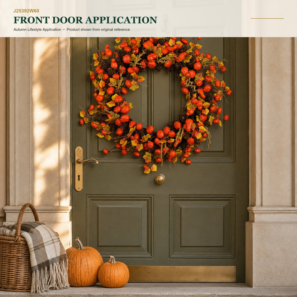J25392W60 image 5 - Autumn Harvest Wreath