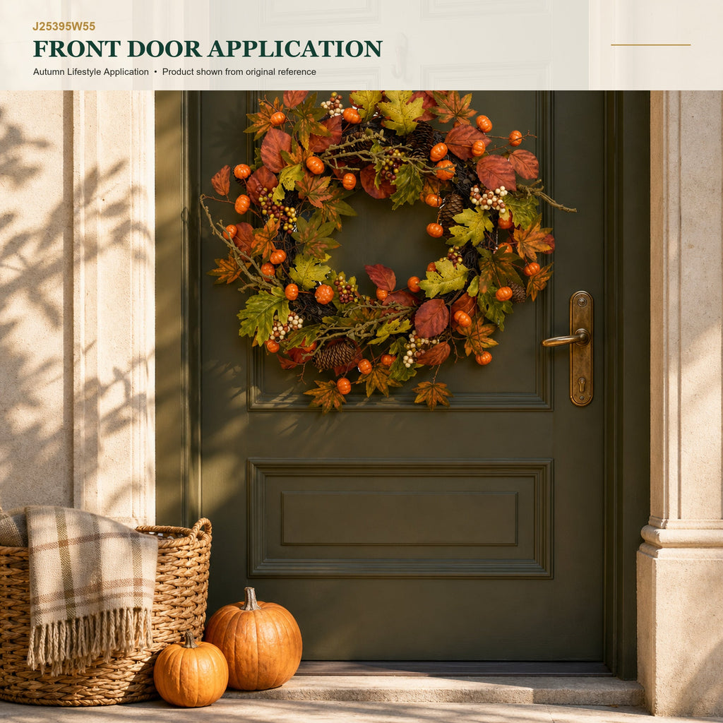 J25395W55 image 5 - Autumn Harvest Wreath