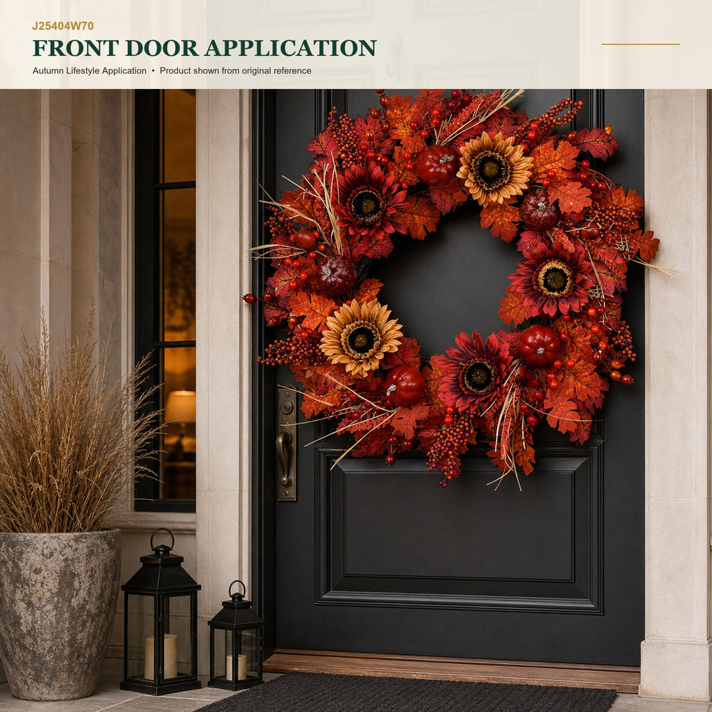 J25404W70 image 5 - Autumn Harvest Wreath