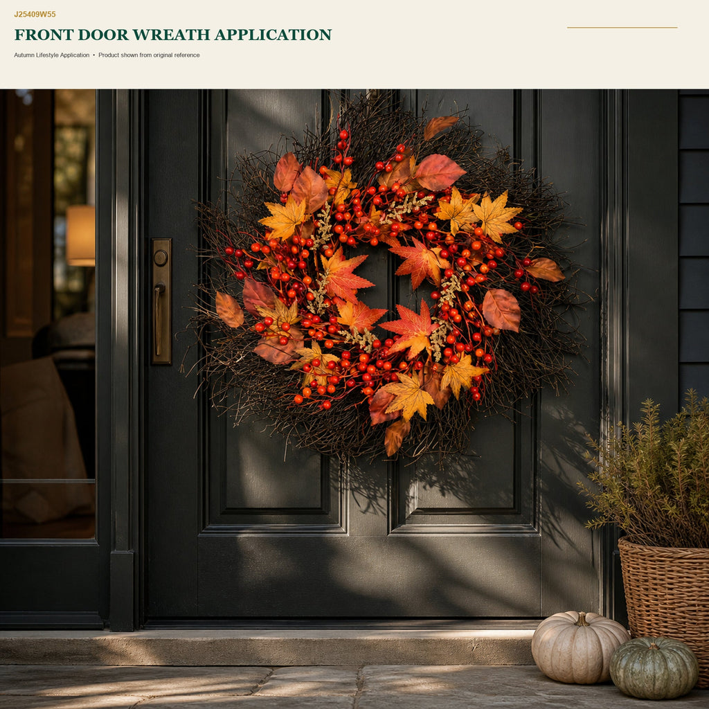 J25409W55 image 5 - Autumn Harvest Wreath