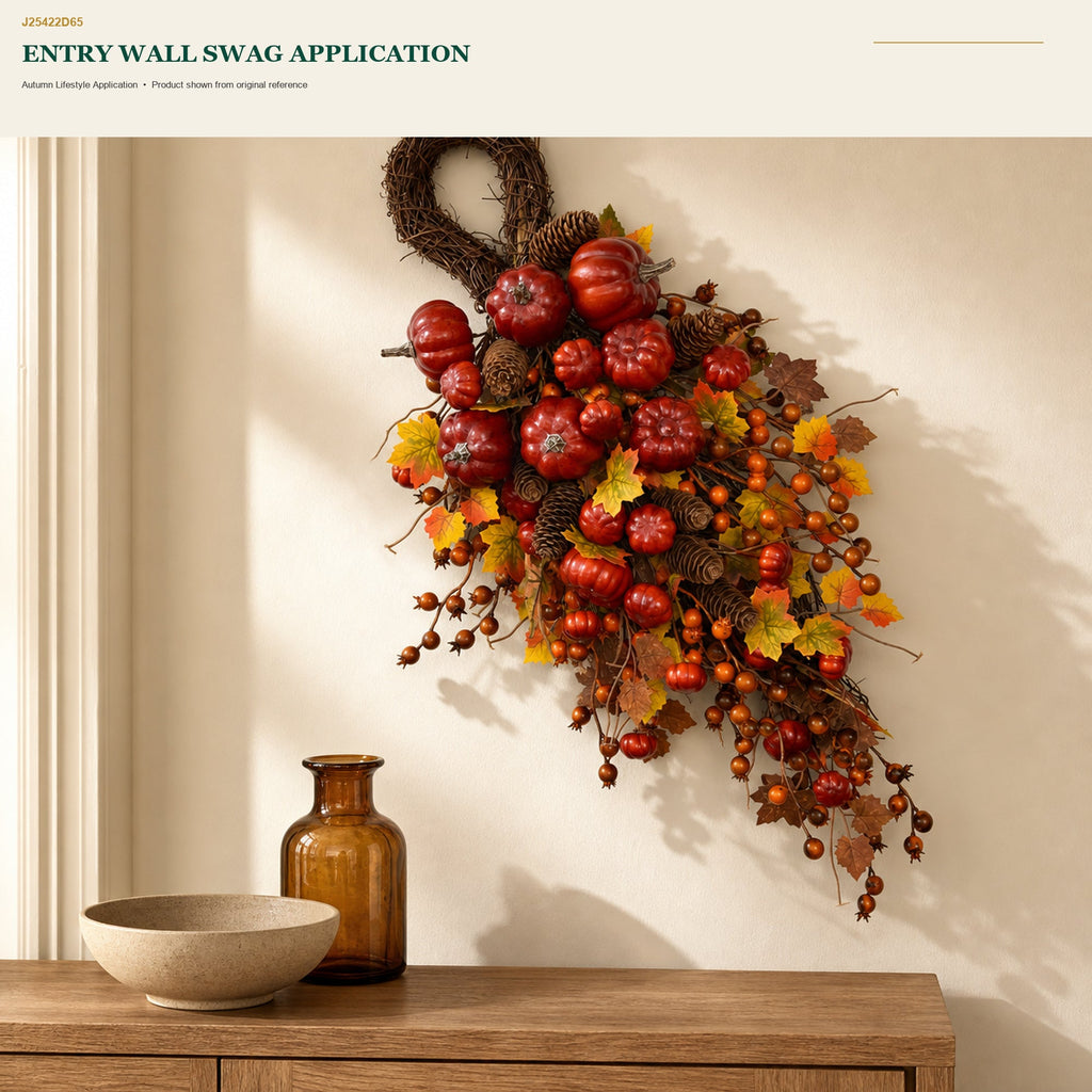 J25422D65 image 5 - Autumn Harvest Door Swag