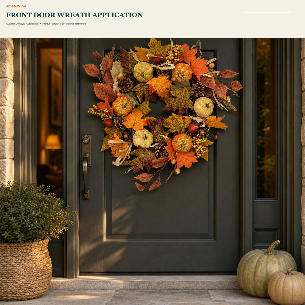 J25446W55A image 5 - Autumn Harvest Wreath
