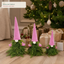 EYB22637 Christmas gnome seasonal tree display