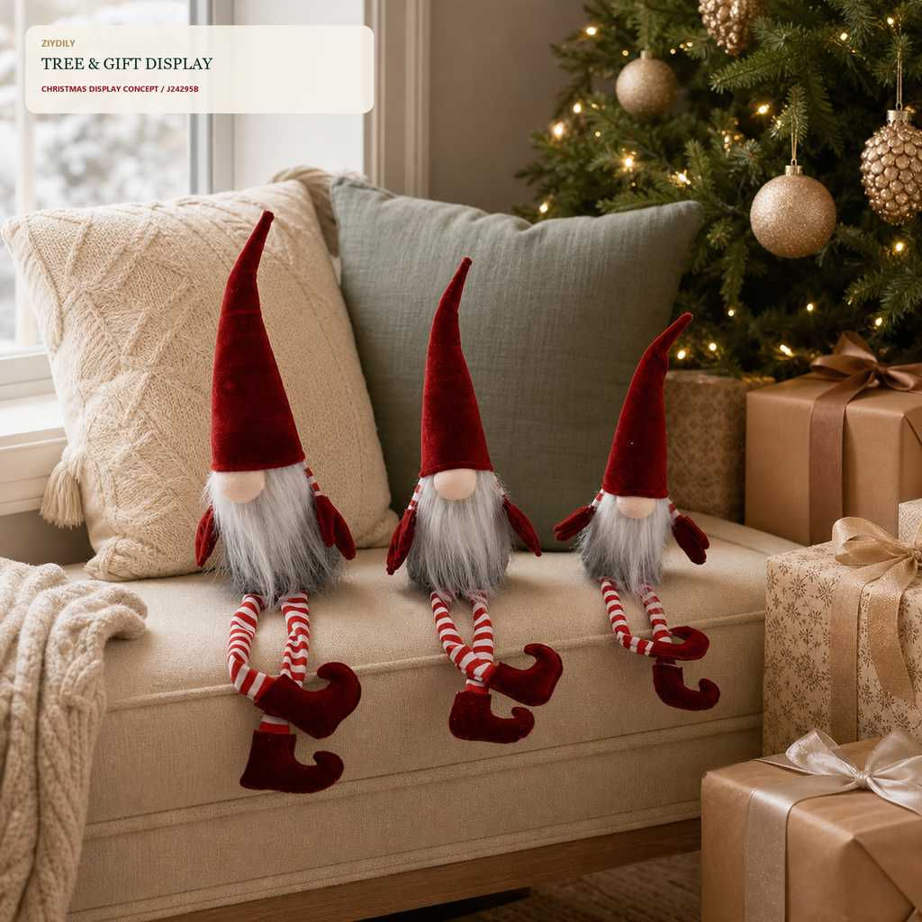 J24295B Christmas gnome seasonal tree display