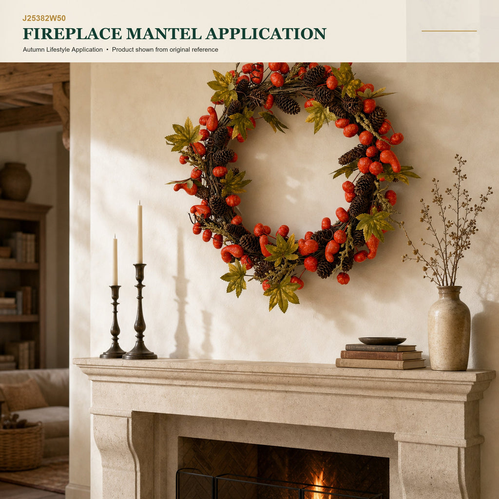 J25382W50 image 6 - Autumn Harvest Wreath