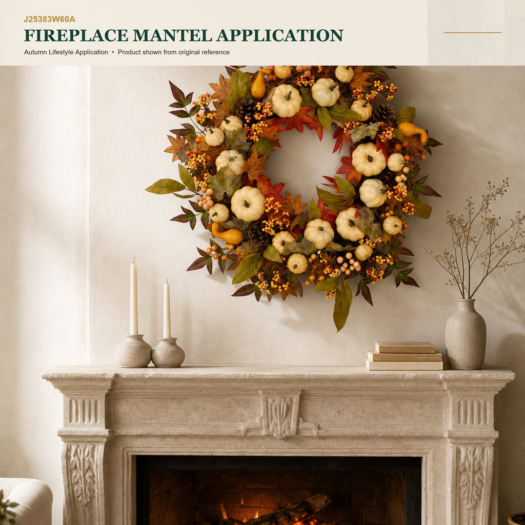 J25383W60A image 6 - Autumn Harvest Wreath