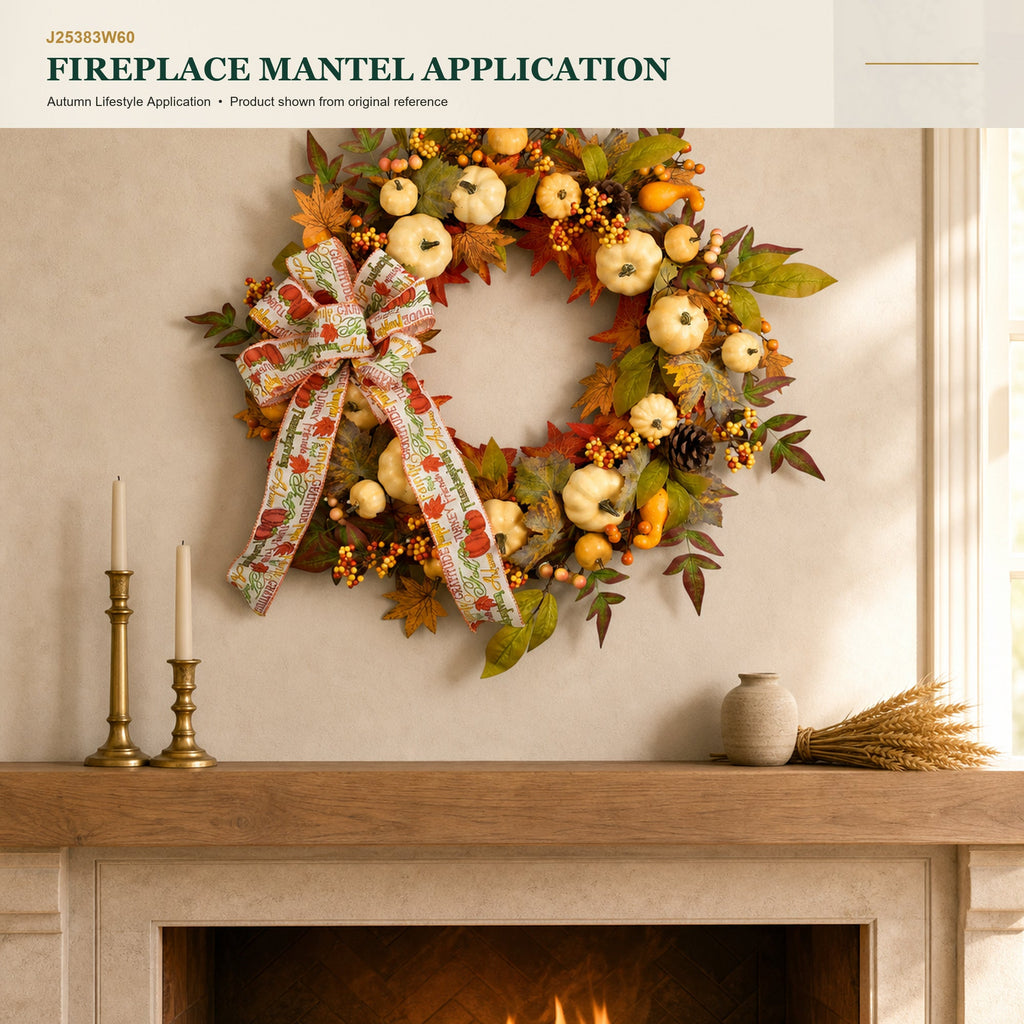 J25383W60 image 6 - Autumn Harvest Wreath