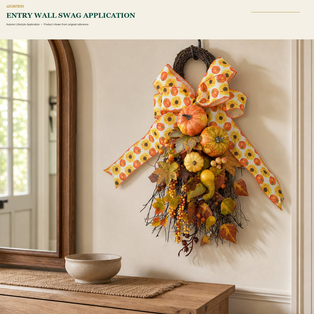 J25387D55 image 6 - Autumn Harvest Door Swag