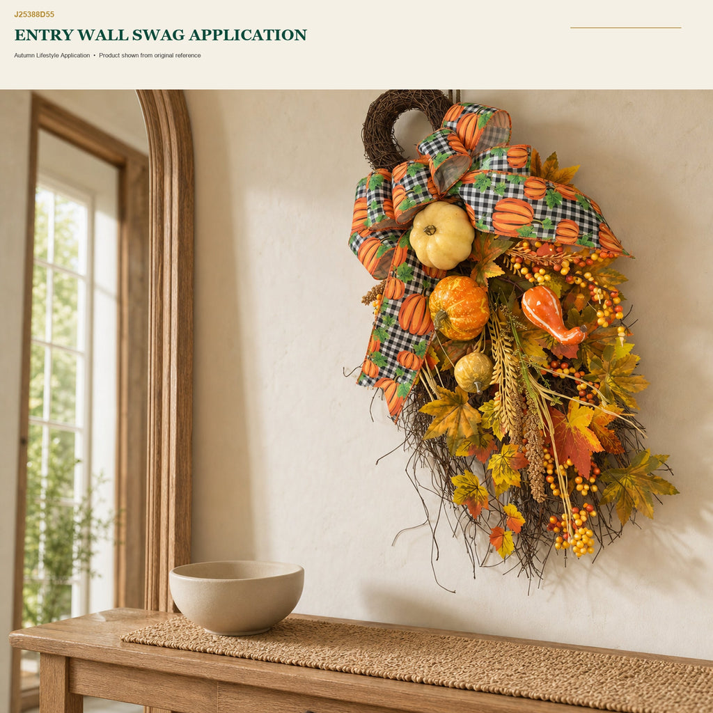 J25388D55 image 6 - Autumn Harvest Door Swag