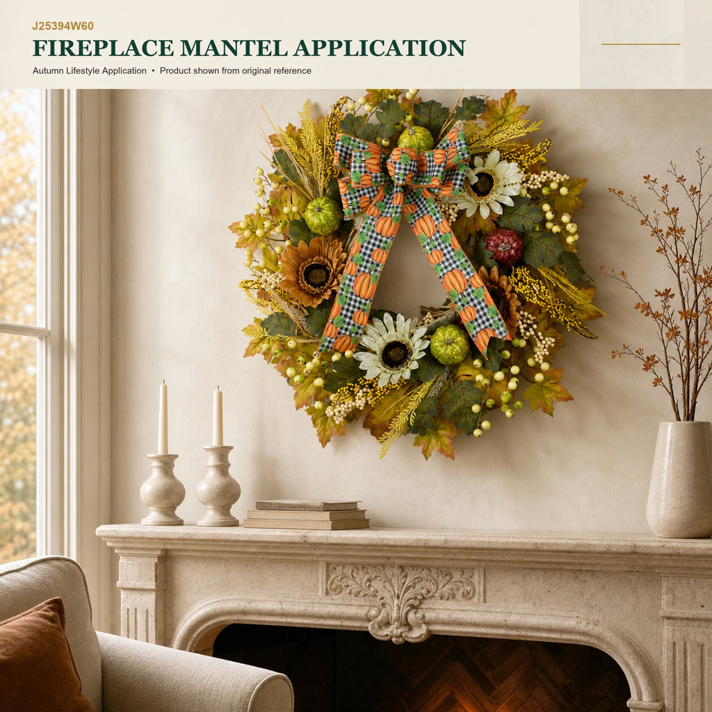 J25394W60 image 6 - Autumn Harvest Wreath