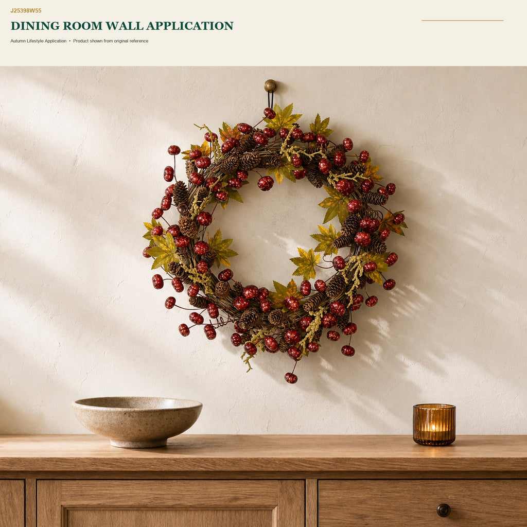 J25398W55 image 6 - Autumn Harvest Wreath