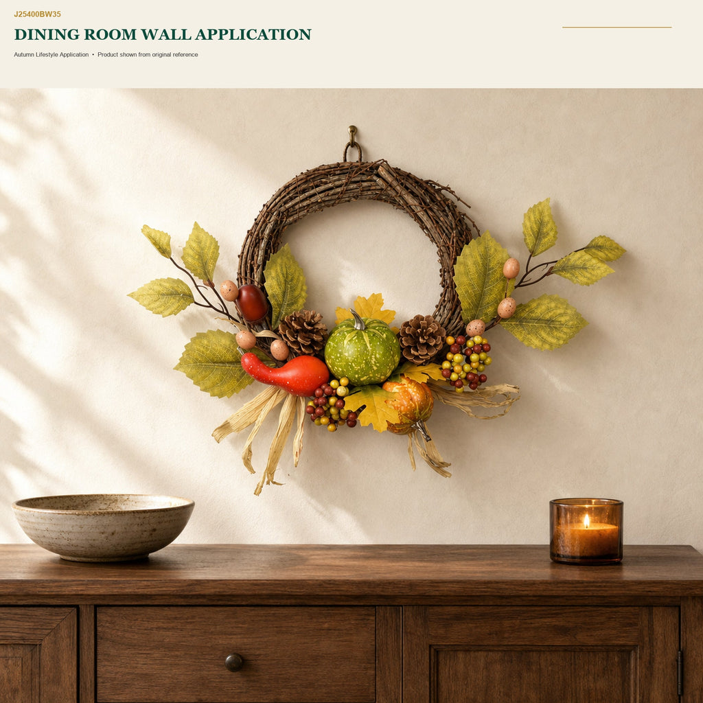 J25400BW35 image 6 - Autumn Harvest Wreath