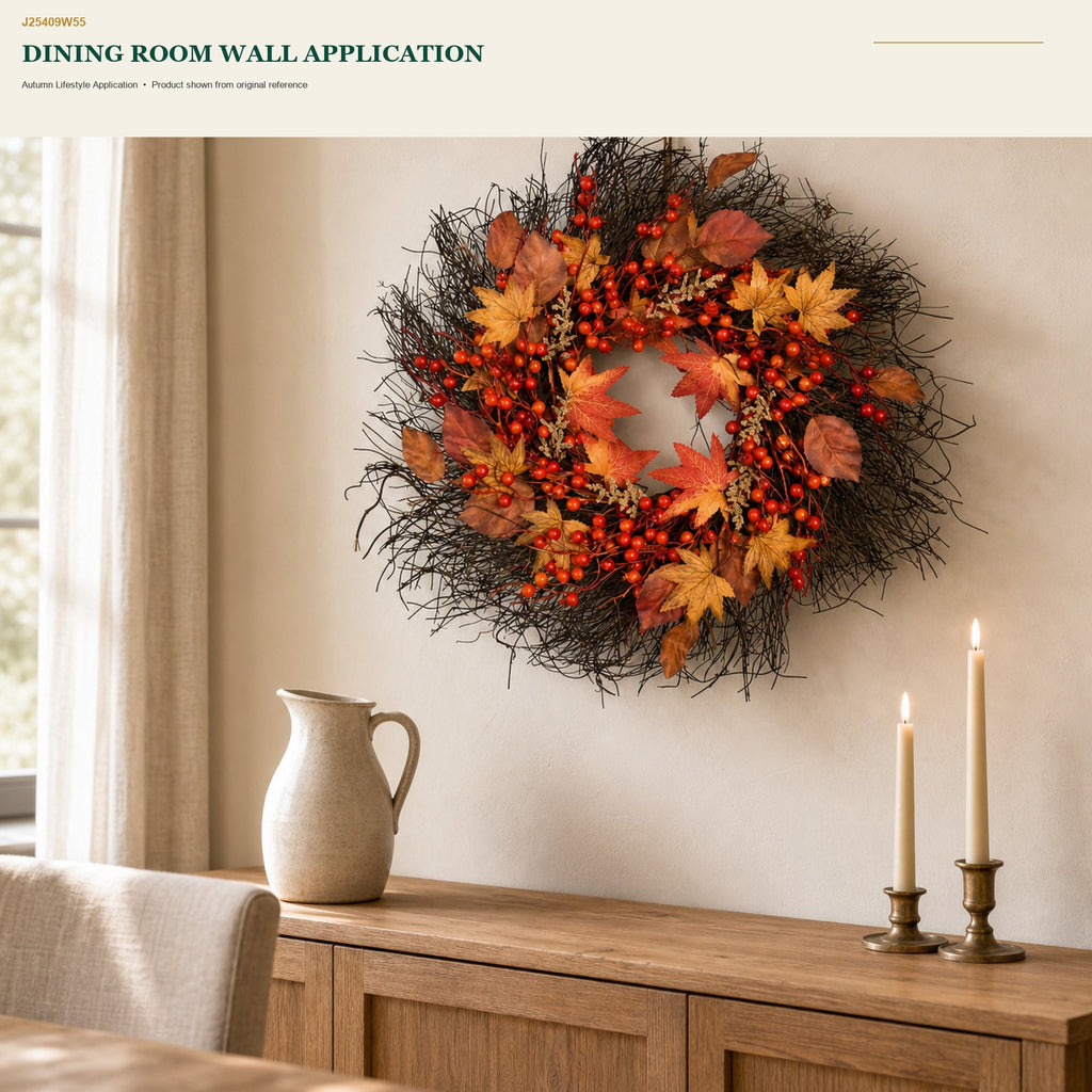 J25409W55 image 6 - Autumn Harvest Wreath