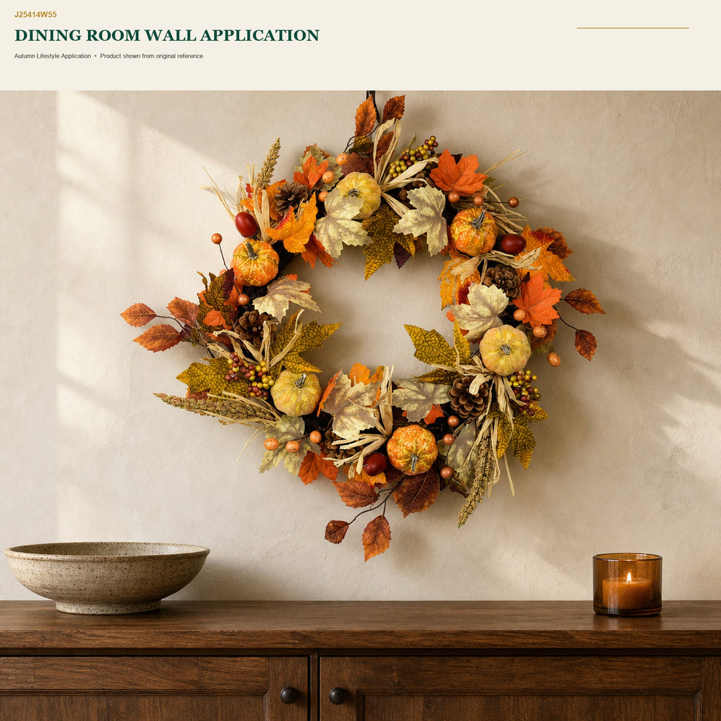 J25414W55 image 6 - Autumn Harvest Wreath