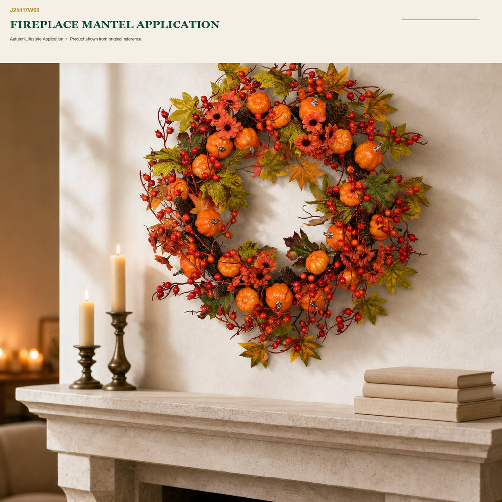 J25417W60 image 6 - Autumn Harvest Wreath