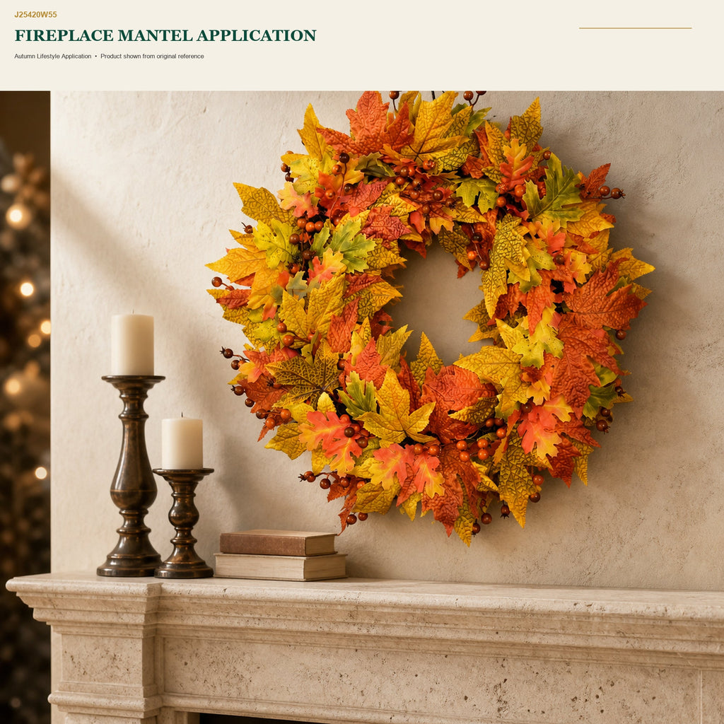 J25420W55 image 6 - Autumn Harvest Wreath