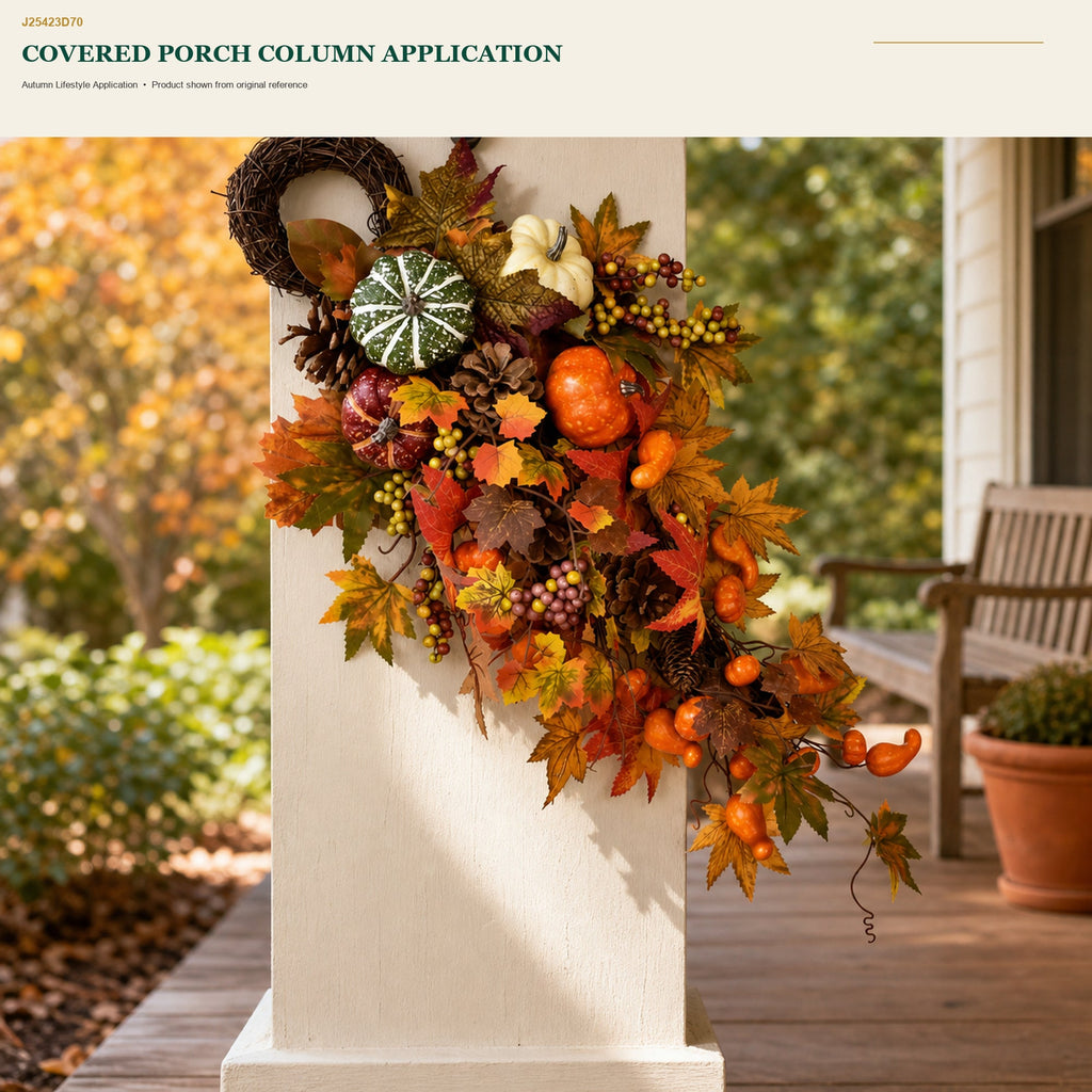 J25423D70 image 6 - Autumn Harvest Door Swag