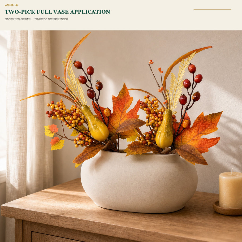 J25436P48 image 6 - Artificial Autumn Decorative Pick