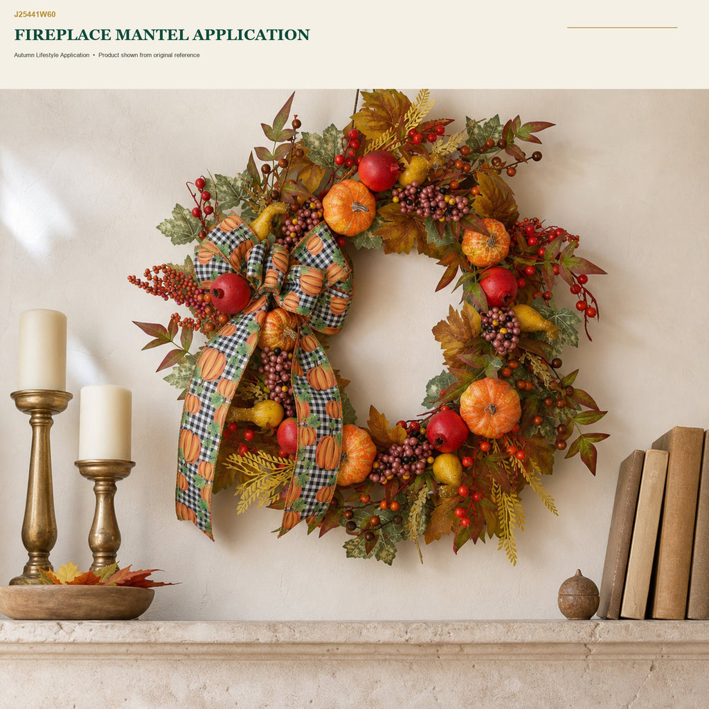 J25441W60 image 6 - Autumn Harvest Wreath