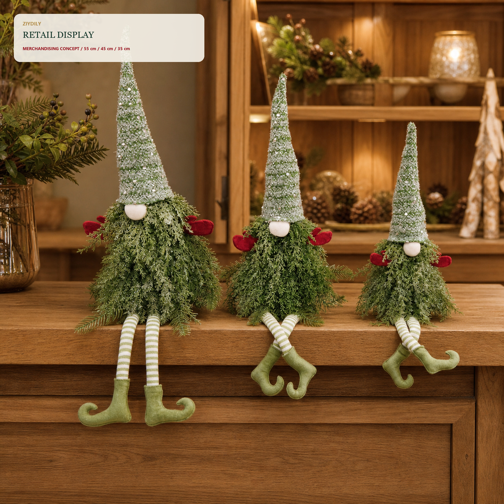 EYB21111 Christmas gnome retail display application