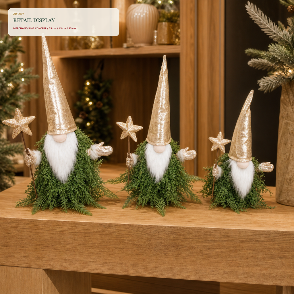 EYB22645 Christmas gnome retail display application