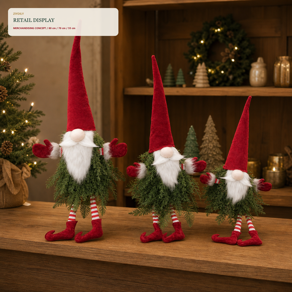 EYB22936 Christmas gnome retail display application