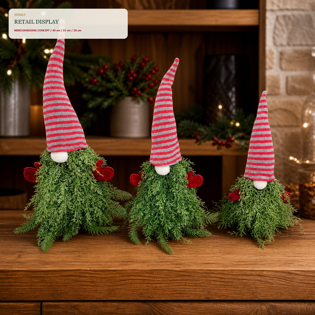 EYB22949 Christmas gnome retail display application
