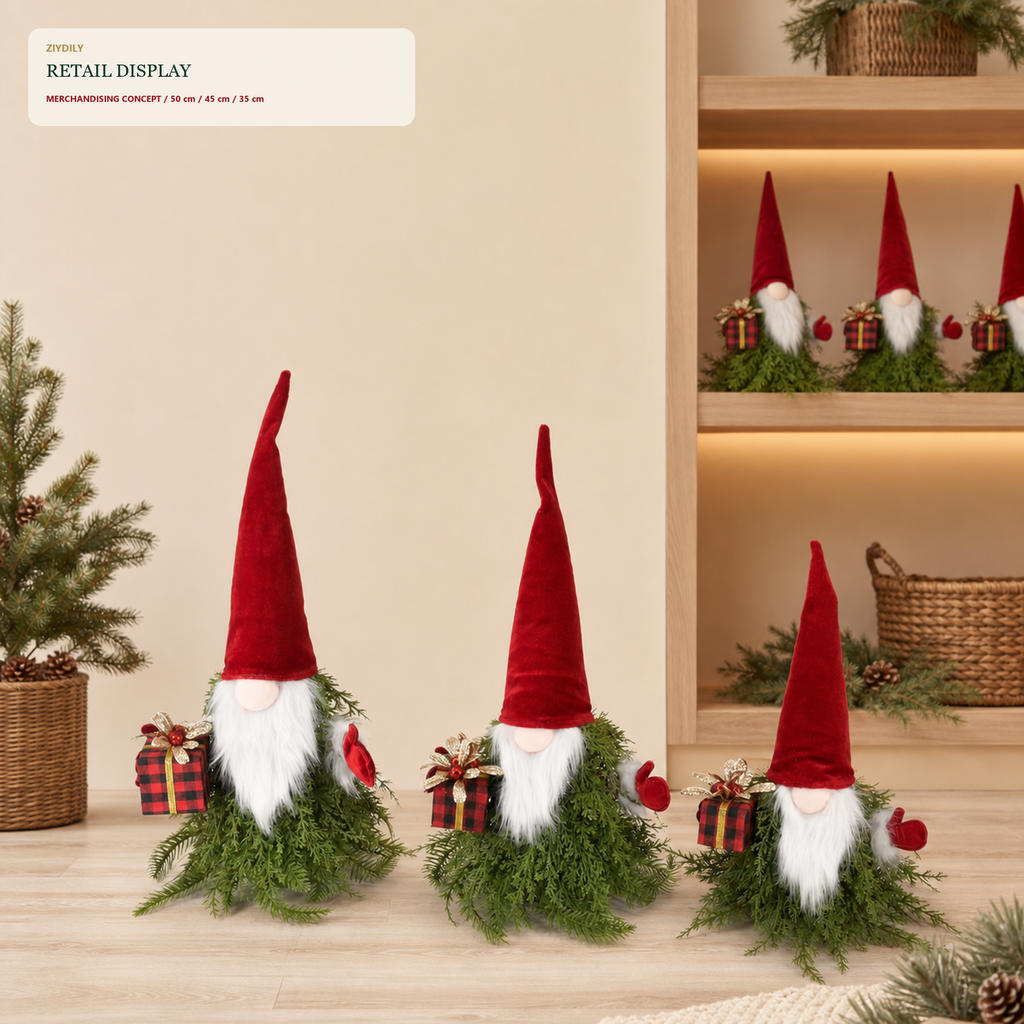 J24295C Christmas gnome retail display application